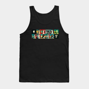 Weird Faces - AI generated design Tank Top